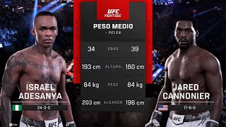 ADESANYA vs CANNONIER UFC 5 [upl. by Notterb]