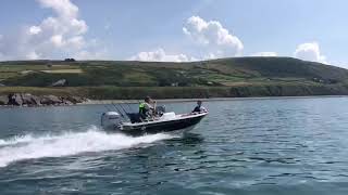 Salcombe Flyer 440 Sport with a 50hp 4Stroke Mariner Cardigan Bay Wales [upl. by Mochun]