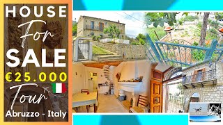 Home for sale in Italy  Stone house with patio and small vegetable garden  Stunning panoramic view [upl. by Akemrehs]