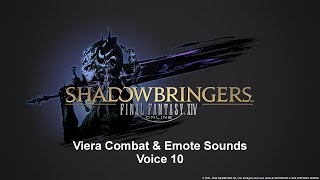 FFXIV Viera Voice 10 Combat amp Emotes [upl. by Ainolopa203]