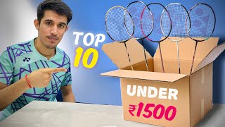 Top 10 Rackets Under ₹1500 in 2023  Best Badminton Racket for Attacking Players [upl. by Aniham728]