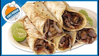 El secreto de los taqueros para hacer TACOS ARABES para negocio o casa  Chef Roger [upl. by Aihsela]