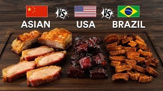 Pork BELLY 3 WAYS  Asian USA amp Brazilian Which is BEST [upl. by Giselbert]