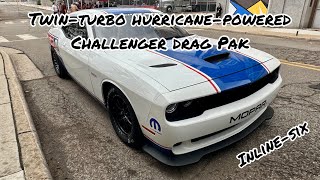 TwinTurbo HurricanePowered Dodge Challenger Drag Pak [upl. by Yral]