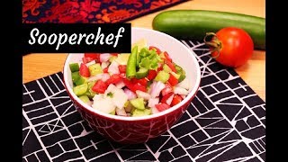 Kachumber Salad Recipe  How to make Kachumber Salad by SooperChef [upl. by Lednor]