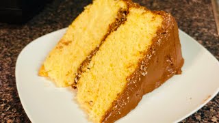 How to make a Yellow Cake With Chocolate Frosting [upl. by Etnovahs724]