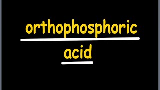 orthophosphoric acid  jee  neet [upl. by Nolur372]