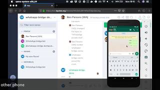 Bridging Matrix and WhatsApp using mautrixwhatsapp Demonstration [upl. by Lartnom976]