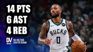 Damian Lillard vs Celtics 14 pts 6 ast 4 reb  Nov 10 2024  Regular Season [upl. by Oaht]