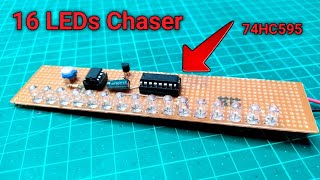 LED lights chaser using 74HC595 IC [upl. by Clorinde]