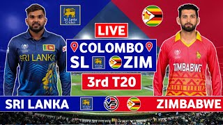 Sri Lanka vs Zimbabwe 3rd T20 Live Scores  SL vs ZIM 3rd T20 Live Scores amp Commentary [upl. by Anitsrihc502]