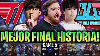 IBAI CASTEA LA MEJOR FINAL DE LA HISTORIA😱  T1 vs BLG Game 5 GRAN FINAL WORLDS 2024 IBAI ESPAÑOL [upl. by Thadeus]