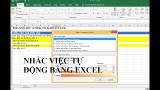 Tạo Công Cụ Nhắc Việc Tự Động Bằn Excel [upl. by Loyce413]