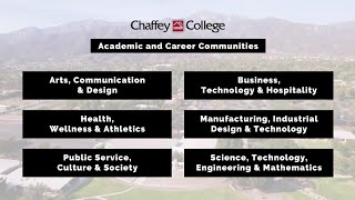 Academic and Career Communities  Chaffey College [upl. by Ainuj77]