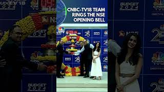 Budget 2024  Budget Special CNBCTV18 Team Rings NSE Opening Bell  Nirmala Sitharaman  N18S [upl. by Milan]