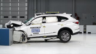 2023 Acura MDX updated moderate overlap IIHS crash test [upl. by Dacey]