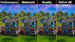 ✔️DLSS Performance vs Balanced vs Quality vs Native 4K Fortnite  RTX  Gráficos Epicos Comparación [upl. by Scarface]