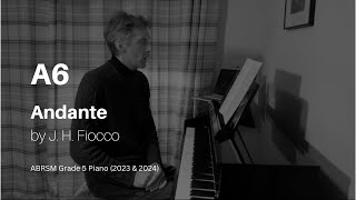 Andante by JH Fiocco ABRSM Grade 5 Piano 2025 amp 2026  A7 [upl. by Scoter]