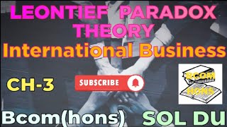 Leontief Paradox Theory International Business Modern Theories Bcomhons SOL DU [upl. by Netniuq]