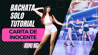 CARITA DE INOCENTE Bachata Tutorial Bachata Solo by Kimi NG bachata bachatasolo bachatalady [upl. by Jowett766]