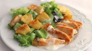 ENSALADA DE POLLO Y PIÑA CON SALSA DE YOGUR [upl. by Akieluz]