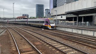 VLine VS95 amp VS96 Arriving at Southern Cross Station from Albury [upl. by Neeuq]