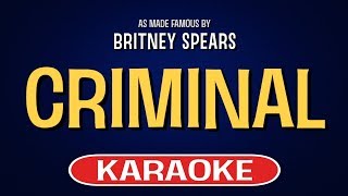 Criminal Karaoke Version  Britney Spears [upl. by Aisanahta875]