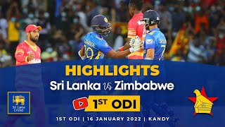 1st ODI Highlights  Sri Lanka vs Zimbabwe 2022 [upl. by Yelac440]