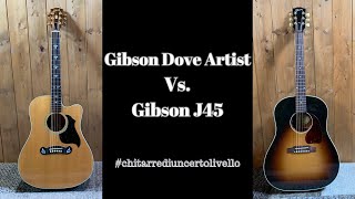 Gibson J 45 Standard vs Gibson Dove Artist [upl. by Paulette595]