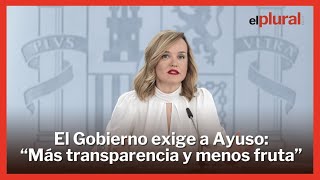 El Gobierno exige explicaciones a Ayuso por su novio quotMás transparencia y menos frutaquot [upl. by Thekla140]