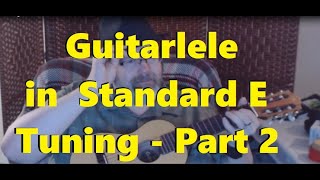 Guitarlele in Standard E tuning Part 2  Aquila 153C Red Set [upl. by Nimaynib397]