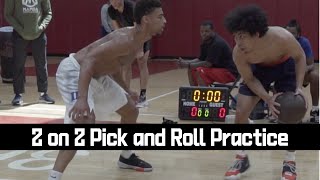 Tre White Kihei Clark Derryck Thornton 2 on 2 Pick amp Roll Practice [upl. by Delcina]