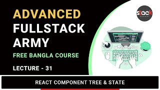 Lecture 31 frontend 4 React Component Tree and State  Stack Learner  HM Nayem  mern stack [upl. by Ahsikal]