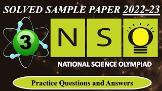 CLASS 3  NSO 202223  National Science Olympiad Exam  Solved Sample Paper  Olympiad Preparation [upl. by Ecarg]