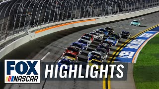 Bluegreen Vacations Duel 1 at Daytona Highlights  NASCAR on FOX [upl. by Annahsar872]