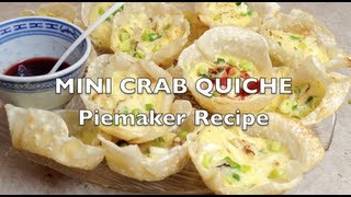 Mini Crab Quiche Piemaker Video Recipe cheekyricho [upl. by Alithia]