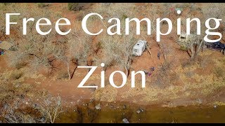 Zion National Park Free Camping  North Creek BLM Camp [upl. by Constantina]