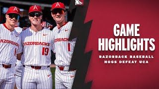 Highlights Hogs Defeat UCA  RAZORBACK BASEBALL [upl. by Elwina936]