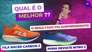 Qual o melhor FILA RACER CARBON 2 ou PUMA DEVIATE NITRO 2  Comparativo Completo [upl. by Llednik]