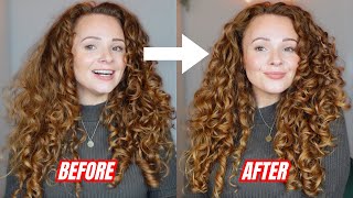 QUICK DAY 2 CURLY HAIR REFRESH  how to refresh curly hair after sleeping on it [upl. by Enyawud820]