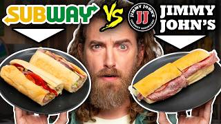 Subway vs Jimmy Johns Taste Test  FOOD FEUDS [upl. by Hoseia]