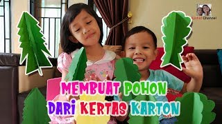 Cara Membuat Pohon Dari kertas karton  Pohon 4 Dimensi Dari Kertas Karton [upl. by Ginevra]