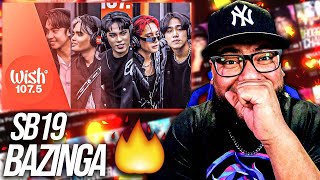 SB19 performs “Bazinga” LIVE on Wish 1075 Bus REACTION [upl. by Stephine]