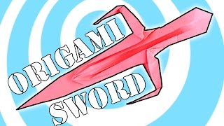 DIY Origami Paper Ninja Sword  Knife Video Instructions [upl. by Ibby267]