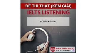 HOUSE RENTAL Đề thi thật IELTS LISTENING Test 24 Section 1 IELTS Listening Recent Actual Test [upl. by Haet509]