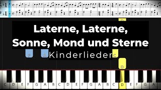 Laterne Laterne Sonne Mond amp Sterne  Sankt Martin easy Piano Tutorial 🎹 🎵 Felicitas Falke 🎵 [upl. by Becker]