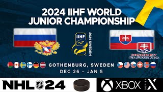 WJC 2024  25  Group B  Russia vs Slovakia [upl. by Revlis273]