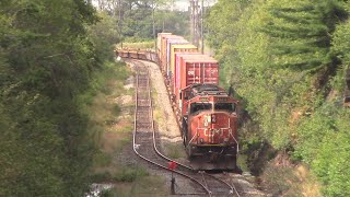 SD70I 5615 Leads Local Train Stack Train CN 519 pass Fairview Junction  Halifax NS [upl. by Airrotal330]