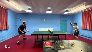 Liam Chau vs Jackson Cockbain  2425 Southport Table Tennis League D2 [upl. by Nivlek299]