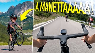 SUPERO TUTTI IN DISCESA IN CONTROMANO 🚴🏻‍♂️ Dolomites Bike Day [upl. by Hoashis]